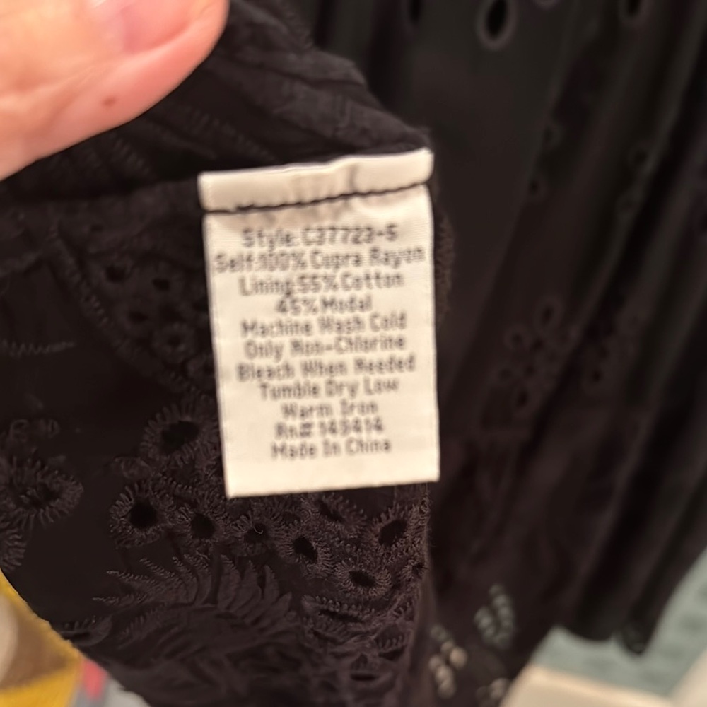 Johnny Was Black V-Neck Maxi Sundress - Picture 7 of 7